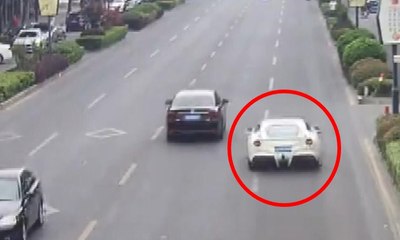 Ödünç aldığı ferrari ile böyle kaza yaptı