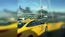15 Temmuz Şehitler Köprüsü’nde araç yangını