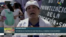 Hondureños protestan contra privatización de la salud y educación