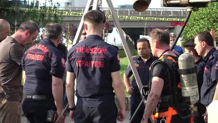 Trabzon Kanalizasyon Çukuruna Düşen İşçi Aranıyor