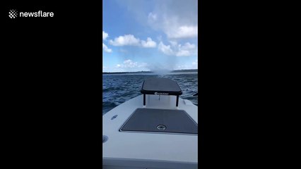 “Oh my god! We’re in a tornado!” Group of men sail into waterspout in Florida Keys