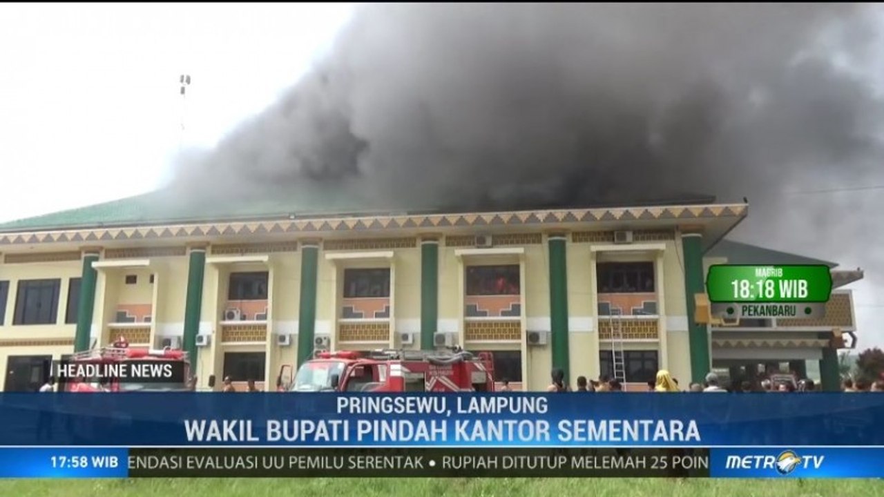 Kantor Bupati Pringsewu Terbakar