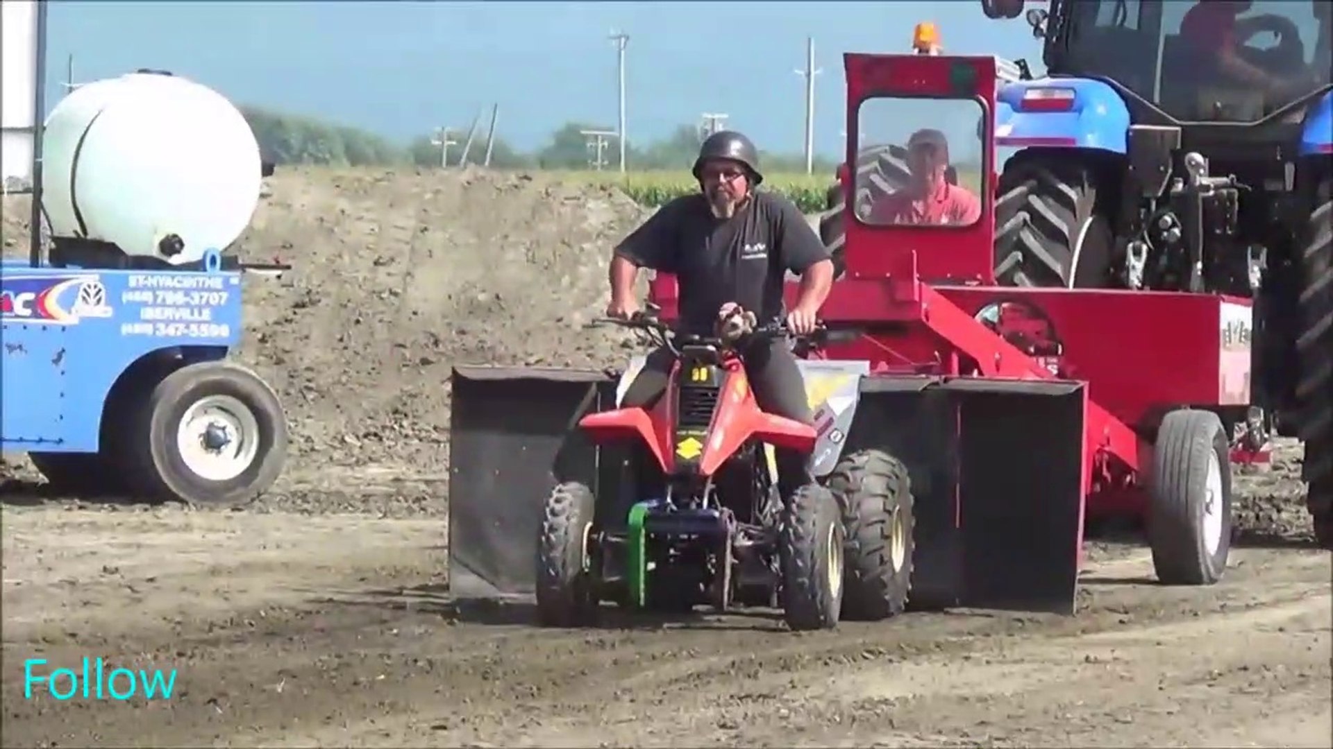 Modified Garden Tractors Pulling 1400lbs At St Damase Video