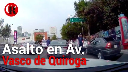 Asalto en Av. Vasco de Quiroga, frente al centro comercial Santa Fe.