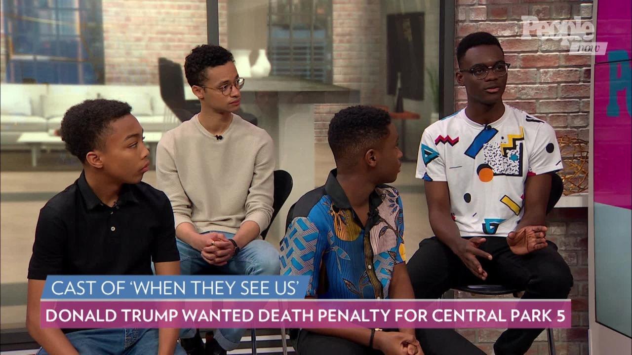 Cast of Central Park Five Series on Donald Trum...
