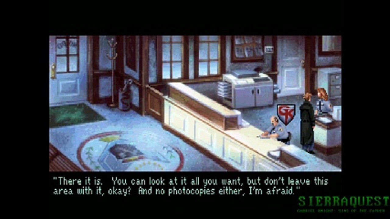 SierraQuest | Gabriel Knight: Sins of the Fathers Part 5: Outsmarting The Law