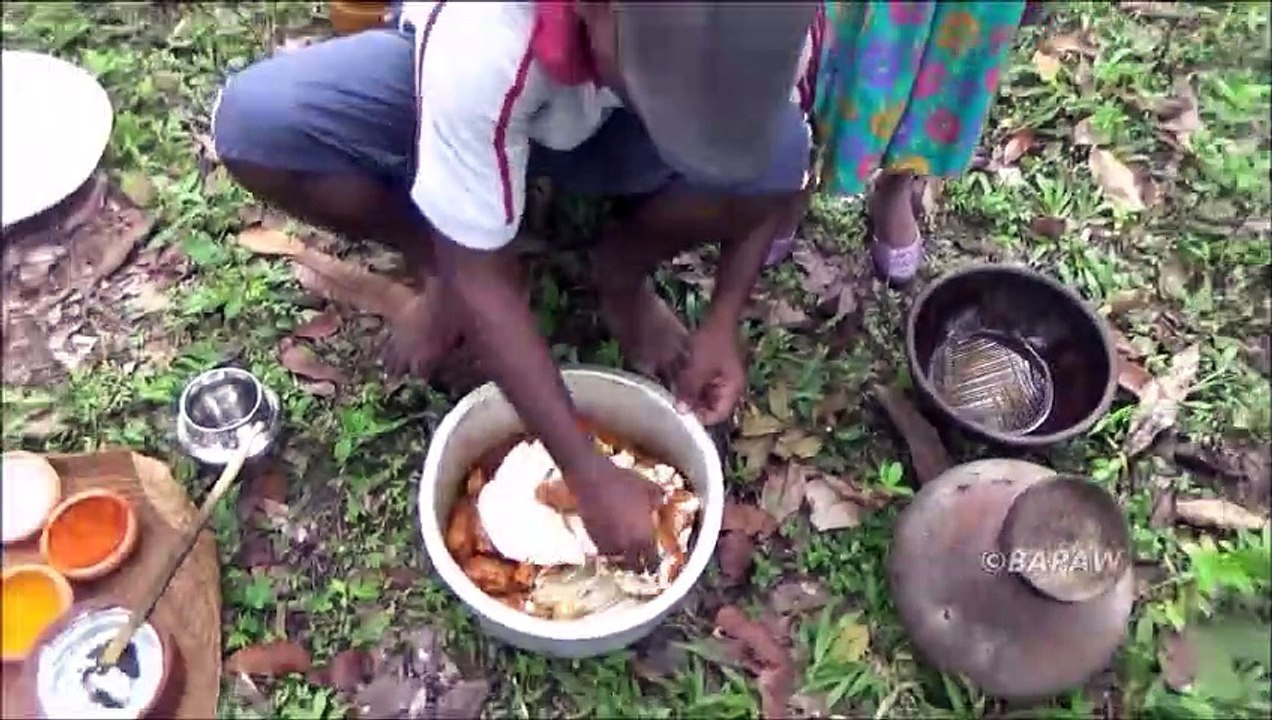 Village Aliments  Pilon de Poulet au Curry préparé dans mon Village par une Petite Fille de Papa