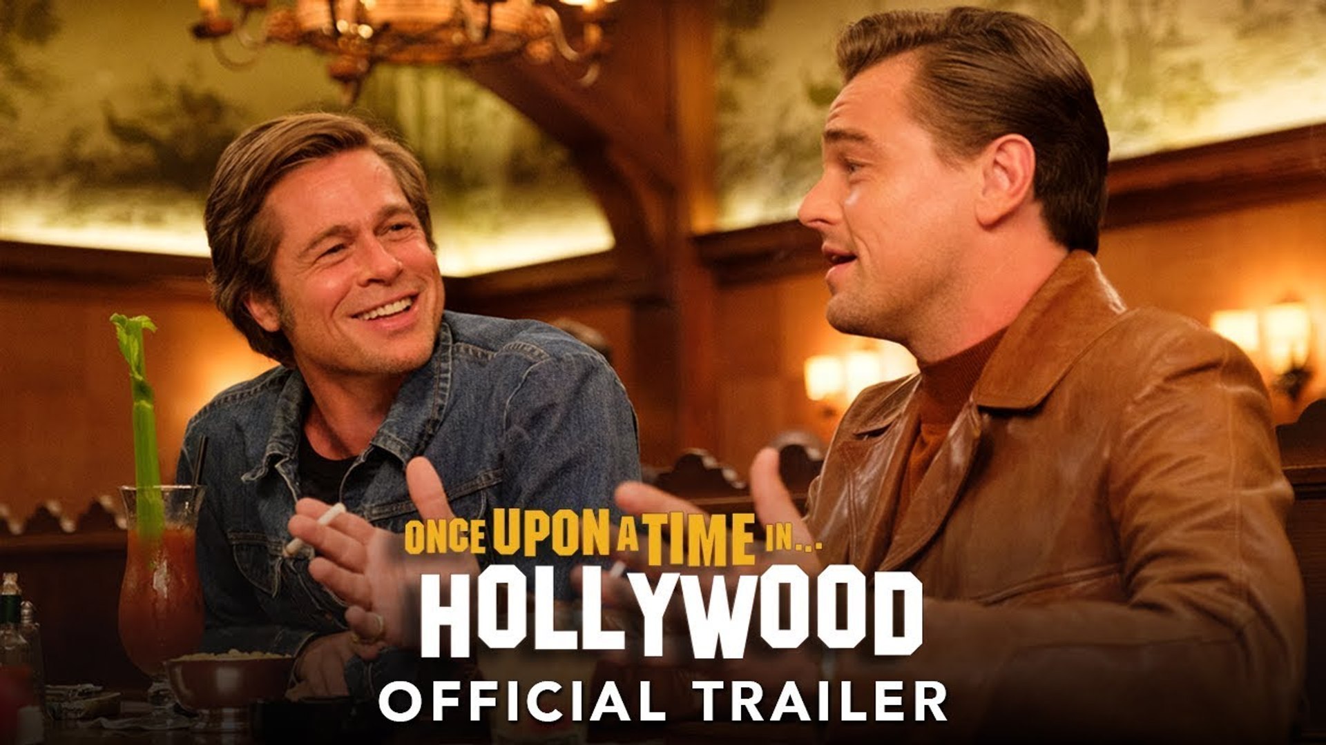 ONCE UPON A TIME IN HOLLYWOOD Movie Leonardo DiCaprio Brad Pitt Margot Robbie