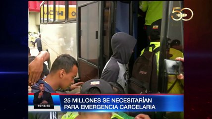25 millones de dólares son necesarios para superar emergencia carcelaria