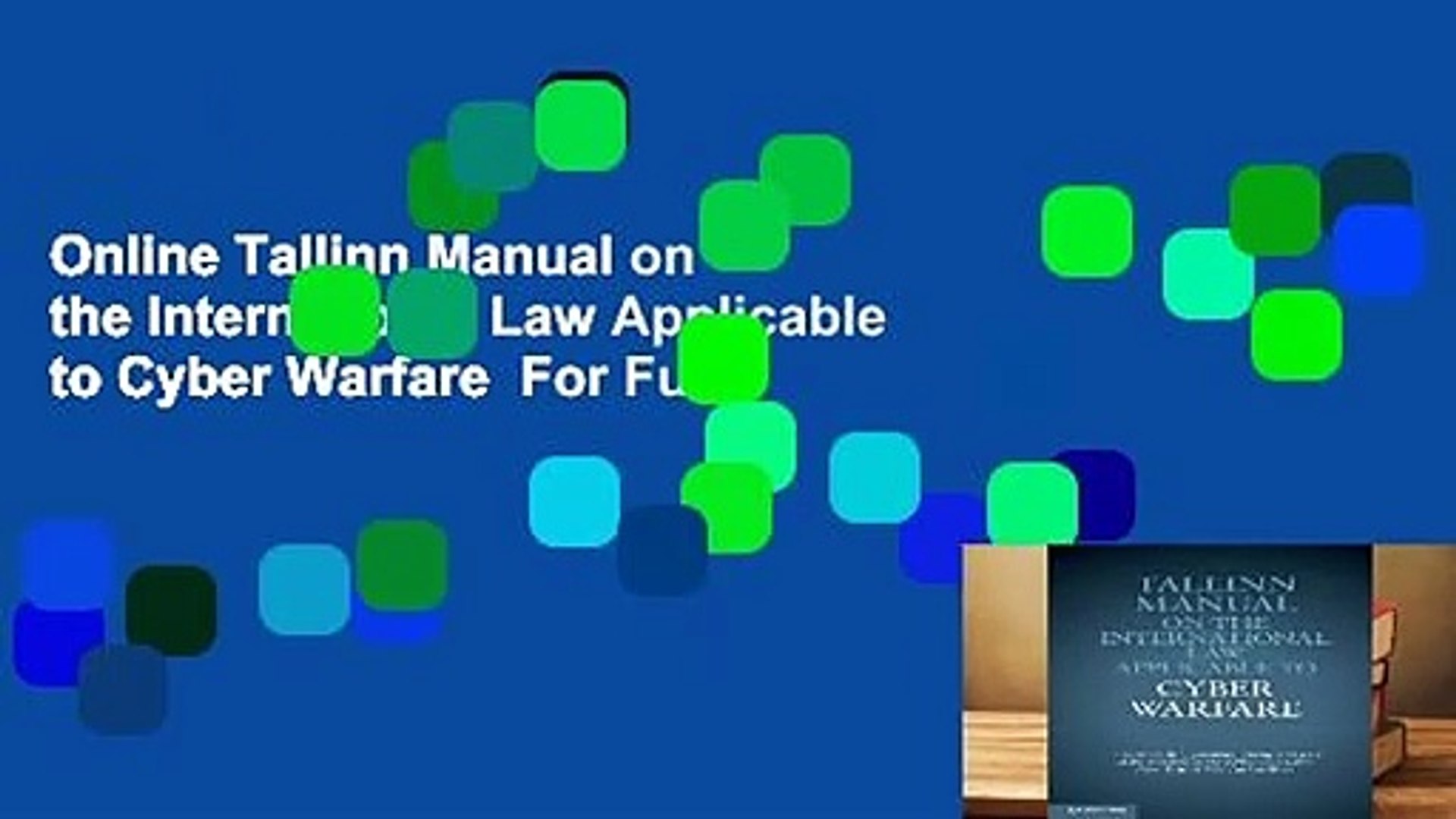 Online Tallinn Manual On The International Law Applicable To Cyber