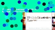 Full version  Business Law with Ucc Applications  For Kindle