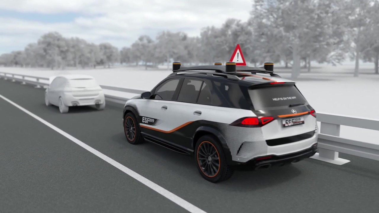 Mercedes-Benz ESF 2019 - Gefahrenstellenabsicherung