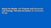About For Books  IoT Projects with Bluetooth Low Energy: Harness the power of connected things