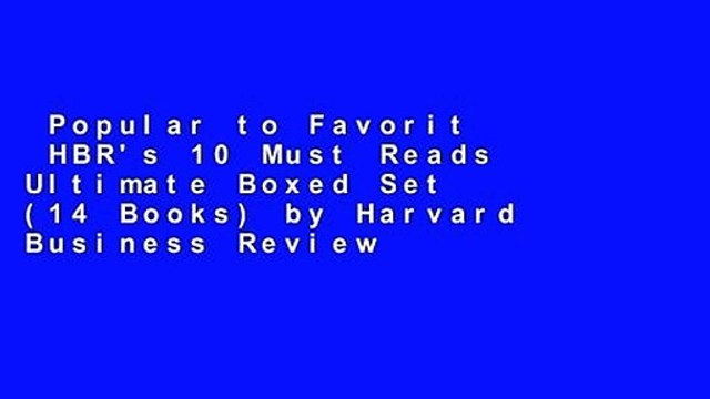 Popular to Favorit HBR's 10 Must Reads Ultimate Boxed Set (14 Books) by Harvard Business Review