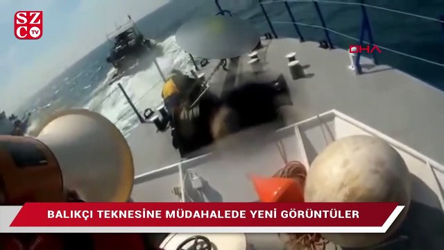 Türk balıkçı teknesine müdahalede yeni görüntüler ortaya çıktı