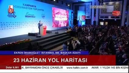 İmamoğlu yol haritasını açıkladı salon coştu