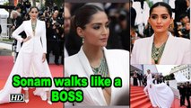 Sonam Kapoor walks like a BOSS in white Tuxedo at CANNES 2019