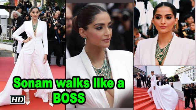 Sonam Kapoor walks like a BOSS in white Tuxedo at CANNES 2019