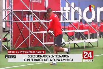 Copa América: seleccionados entrenan con balón oficial bajo la mirada del ‘Tigre’