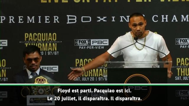 Poids welters - Thurman : '' Ce sera probablement le dernier combat de Pacquiao''