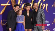 Will Smith is all smiles with wife Jada and daughter Willow at Aladdin world premiere in LA