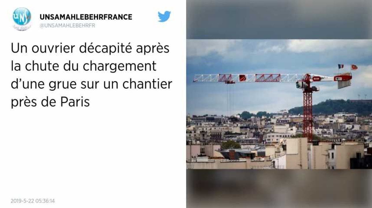 Nanterre. Le chargement d’une grue chute sur un chantier, un ouvrier tué