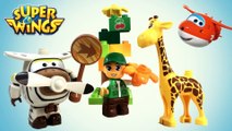 Super Wings Belo Saves the Giraffe Construction Building Blocks 출동슈퍼윙스 超级飞侠 || Keiths Toy Box