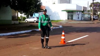 Ação educativa é realizada em novo binário do Santo Onofre