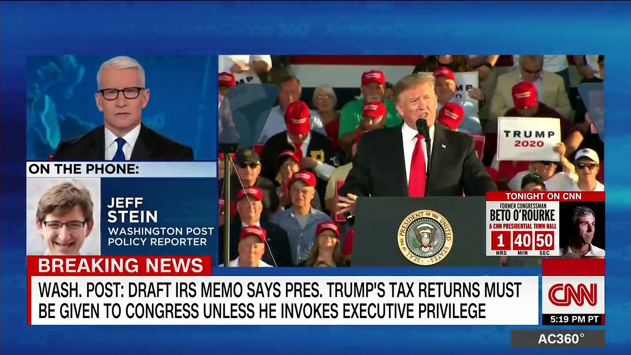 Washington Post obtains confidential draft IRS legal memo about Trump's taxes