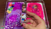 Special Series #HELLO KITTY || Violet and Pink || Mixing Random Things Into Fluffy Slime