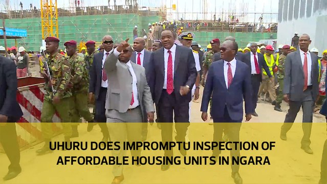 Uhuru does impromptu inspection of affordable housing units in Ngara