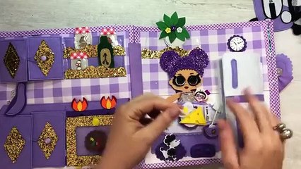 Purple Queen ve Lila tonlarda Lol Bebek Evi. Derin’ in aktivite kitabı. Quiet book.