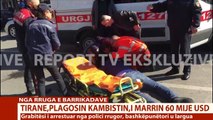Report TV - I marrin 60 mijë $ dhe e plagosin me thikë, pamjet e grabitjes në Tiranë