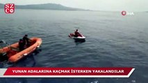 Jet-ski'ye tutunarak Yunan adalarına kaçmaya çalışan Filistinli kaçaklar yakalandı