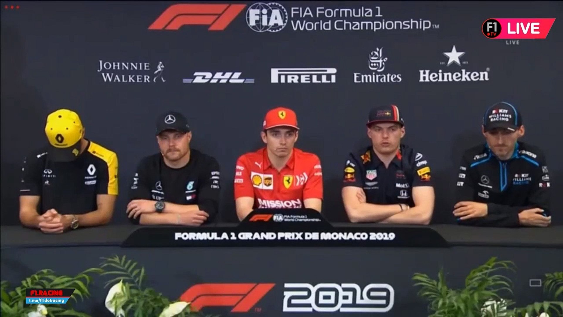 F1 2019 Monaco GP - Wednesday (Drivers) Press Conference
