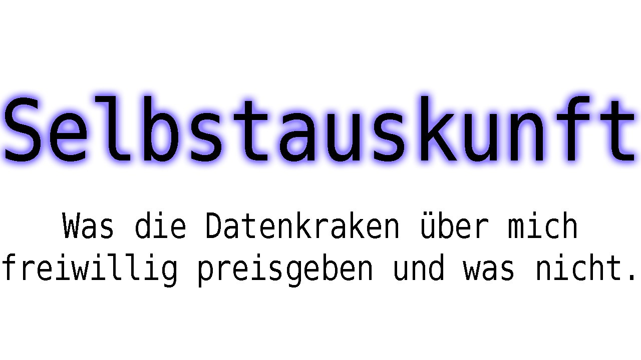 Selbstauskunft - Was geben Firmen über mich preis? [DE | 4K]