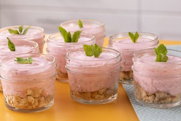 Strawberry-Poppy Seed Cheesecake Jars