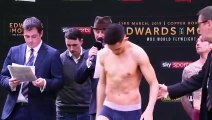 TOM ANSELL v CHRIS ADAWAY **FINAL** HEAD-TO-HEAD @ WEIGH-IN / EDWARDS v MORENO / COPPER BOX ARENA