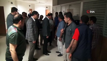 Trafik kontrolünde kazara vurulan 5 yaralı tarım işçisine Vali Erin'den ziyaret