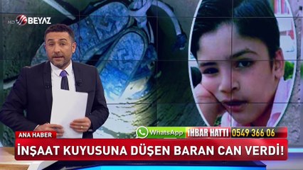 İNŞAAT KUYUSUNA DÜŞEN BARAN CAN VERDİ