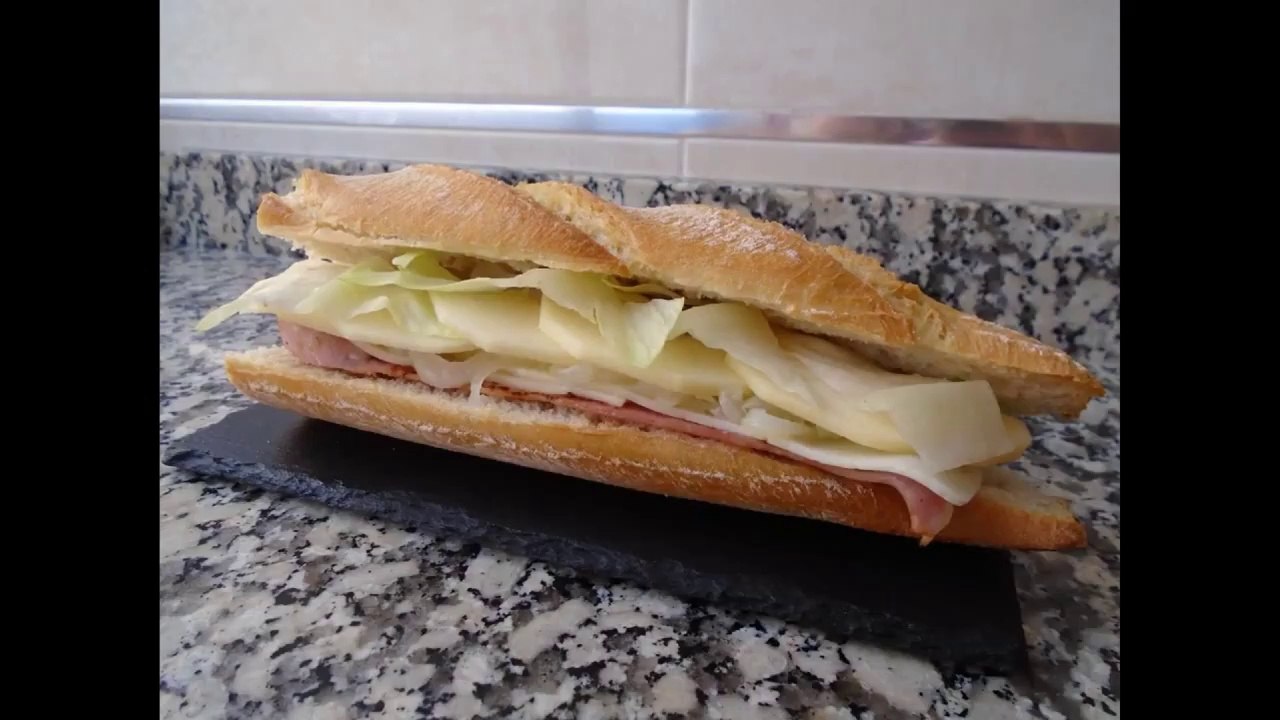 Bacon and apple baguette