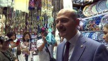 Bakan Soylu Mısır Çarşısı esnafını ziyaret etti - İSTANBUL