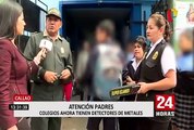 Callao: colegios utilizan detectores de metales para combatir la delincuencia