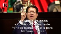 Mario Delgado pide periodo extraordinario.