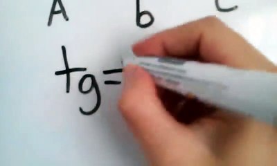 Math Tutorials - Solve a right triangle using tangent and secant