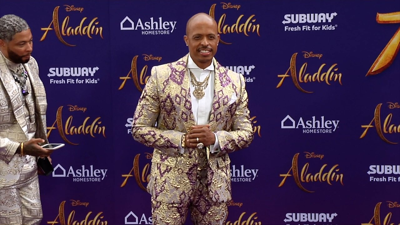 Jamal Sims "Aladdin" World Premiere Purple Carpet