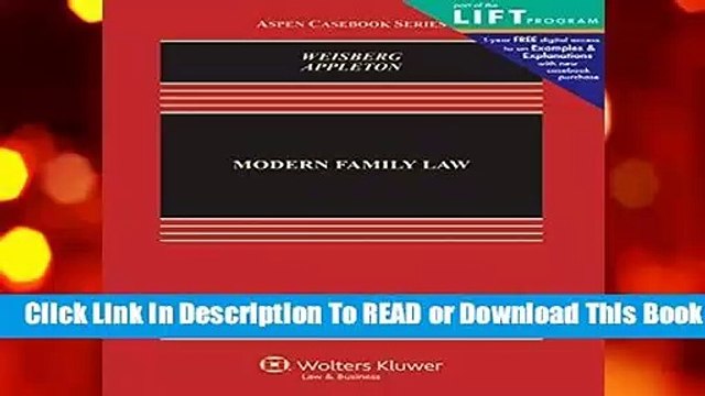 Full E-book Modern Family Law: Cases and Materials (Aspen Casebook) For Online