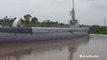 World War II submarine sinking in historic flooding