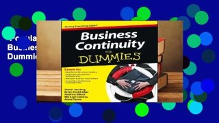 Popular to Favorit  Business Continuity for Dummies by Stuart Sterling
