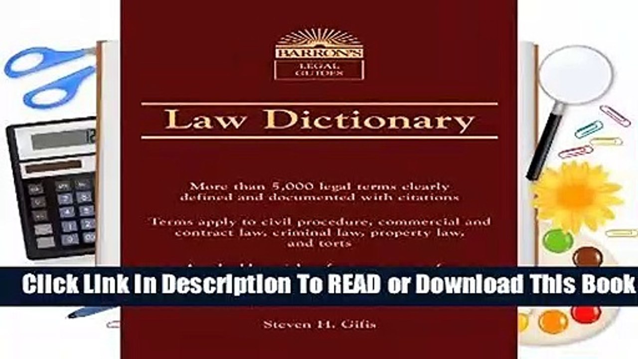 Barron s Law Dictionary  Review